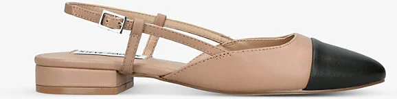 Womens Tan Comb Belinda 217 Contrast-Panel Leather Slingback Pumps Eur 41 / 8 Uk Women