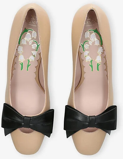 Womens Tan Comb Bowow 45 Heeled Leather Pumps Eur 41 / 8 Uk Women - Image 2