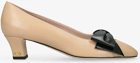Womens Tan Comb Bowow 45 Heeled Leather Pumps Eur 41 / 8 Uk Women