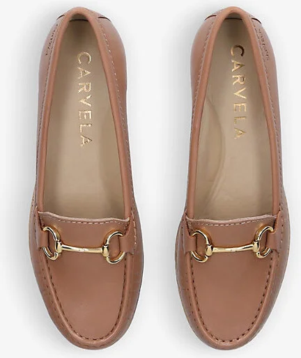 Womens Tan Comb Click 2 Leather Loafers Eur 42/ 9 Uk Women - Image 2