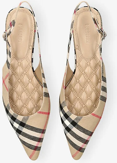Womens Tan Comb Dame Sling-Back Woven Courts Eur 37.5 / 4.5 Uk Women - Image 2