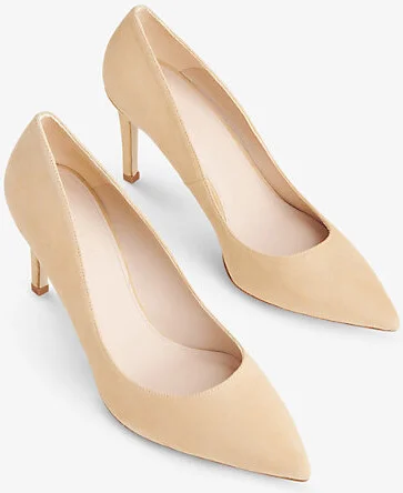 Womens Tan Corie Pointed-Toe Suede Courts Eur 38/5 Uk Women - Image 2