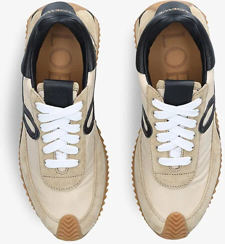 Womens Tan Flow Runner Monogram Leather and Shell Trainers Eur 39 / 6 Uk Women - Image 2