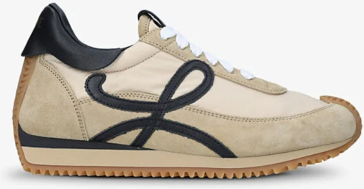 Womens Tan Flow Runner Monogram Leather and Shell Trainers Eur 39 / 6 Uk Women