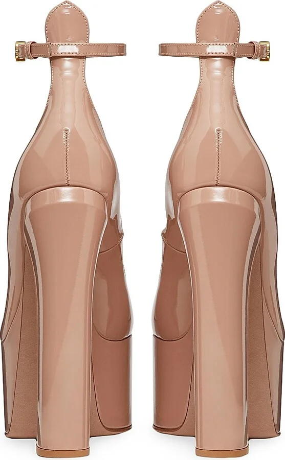 Women's Tan-Go Platform Pumps in Patent Leather - Rose Cannelle - Size 5 - Image 3