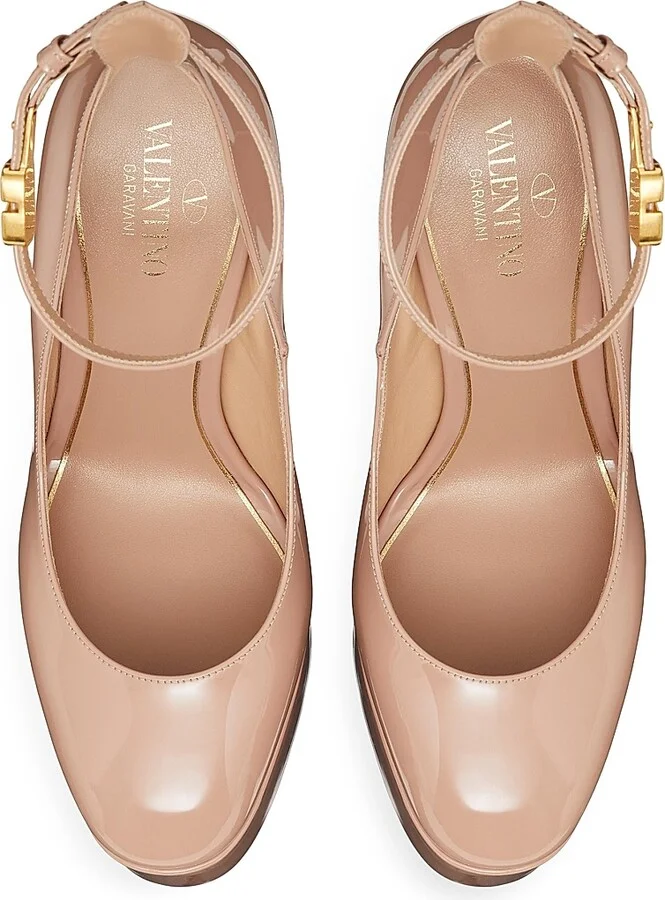 Women's Tan-Go Platform Pumps in Patent Leather - Rose Cannelle - Size 5 - Image 4