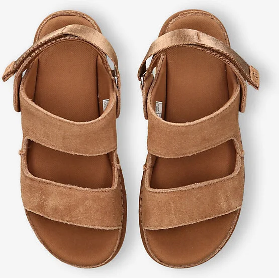 Womens Tan Goldenstar Glide Branded Suede Sandals Eur 40 / 7 Uk Women - Image 2