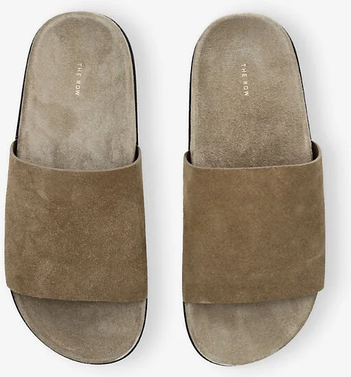 Womens Tan Hugh Suede Slides Eur 38/5 Uk Women - Image 2