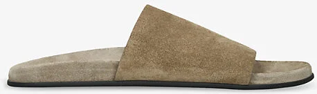 Womens Tan Hugh Suede Slides Eur 38/5 Uk Women