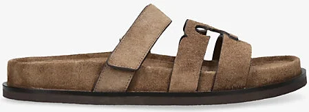 Womens Tan Ines Sport Slide Suede Sandals Eur 38.5 / 5.5 Uk Women