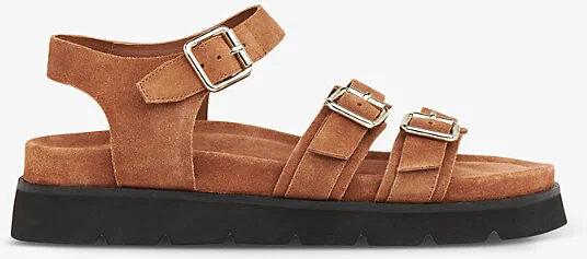Womens Tan Jemma Chunky Cleated-Sole Leather Sandals Eur 36 / 3 Uk Women