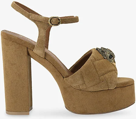 Womens Tan Kensington Suede Platform Sandals Eur 40 / 7 Uk Women