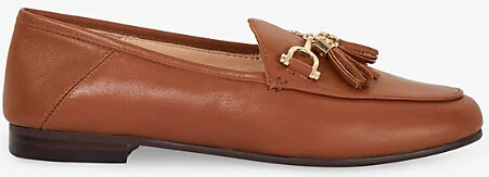 Womens Tan Leather Greysons Metal-Trim Snaffle Leather Loafers Eur 39 / 6 Uk Women