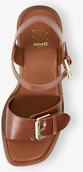 Womens Tan Leather Jupiter Heeled Leather Sandals Eur 37 / 4 Uk Women - Image 2