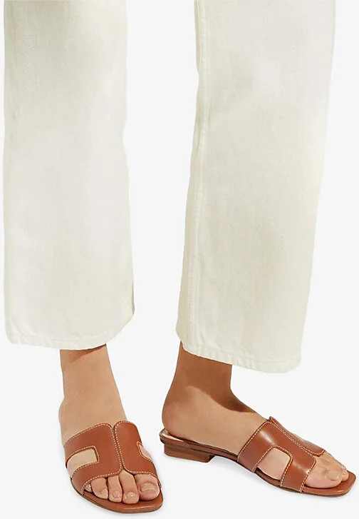 Womens Tan Leather Loupe Wide-Fit Leather Sandals Eur 36 / 3 Uk Women - Image 2