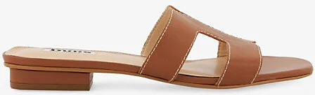 Womens Tan Leather Loupe Wide-Fit Leather Sandals Eur 36 / 3 Uk Women