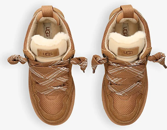 Womens Tan Lowmel Suede and Mesh Low-Top Trainers Eur 36 / 3 Uk Women - Image 2