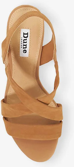 Womens Tan Nubuck Kamies Cork Leather Wedge Sandals Eur 41 / 8 Uk Women - Image 2