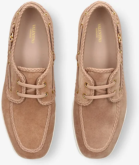 Womens Tan Palm Avenue Suede Boat Shoes Eur 38/5 Uk Women - Image 2