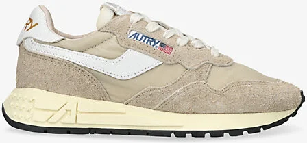 Womens Tan Reelwind Panelled Suede and Woven Low-Top Trainers Eur 37 / 4 Uk Women