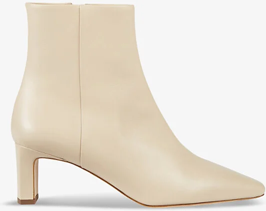 Womens Tan-Sand Margaux Heeled Leather Ankle Boots Eur 42/ 9 Uk Women