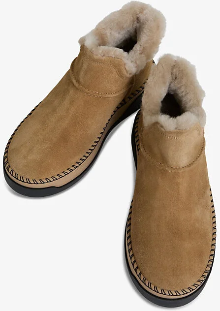 Womens Tan Sylvie Shearling-Lined Suede Ankle Boots Eur 38/5 Uk Women - Image 2