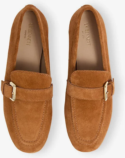 Womens Tan-Tan Austin Suede Loafers Eur 38/5 Uk Women - Image 2