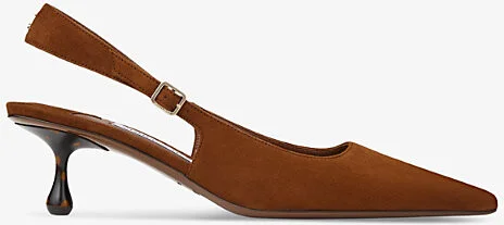 Womens Tan/Tortoise Amel 50 Slingback Suede Heeled Courts Eur 35 / 2 Uk Women