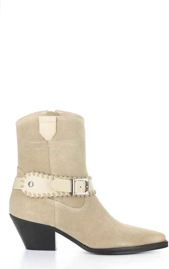 Women's Tartan Bootie In Beige
