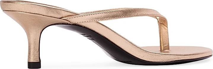 Women's Tash 50MM Metallic Thong Sandals - Gold Metallic Leather - Size 6 - Image 3