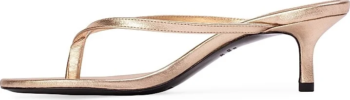 Women's Tash 50MM Metallic Thong Sandals - Gold Metallic Leather - Size 6 - Image 4