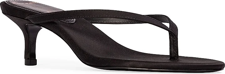 Women's Tash 50MM Satin Heels - Black Satin - Size 5 - Image 3