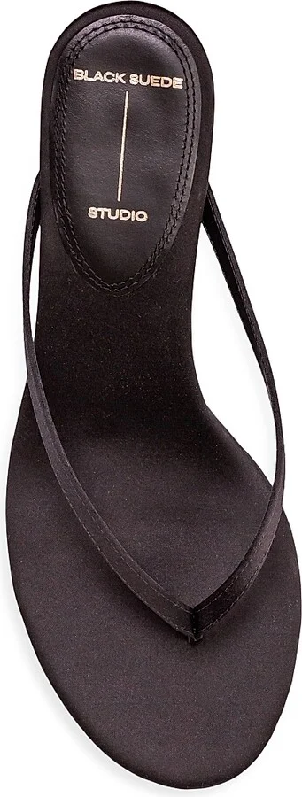 Women's Tash 50MM Satin Heels - Black Satin - Size 5 - Image 6