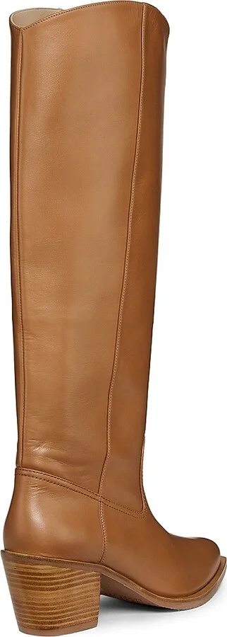 Women's Tate 65MM Leather Knee-High Boots - Hazel Caramel - Size 11.5 - Image 3