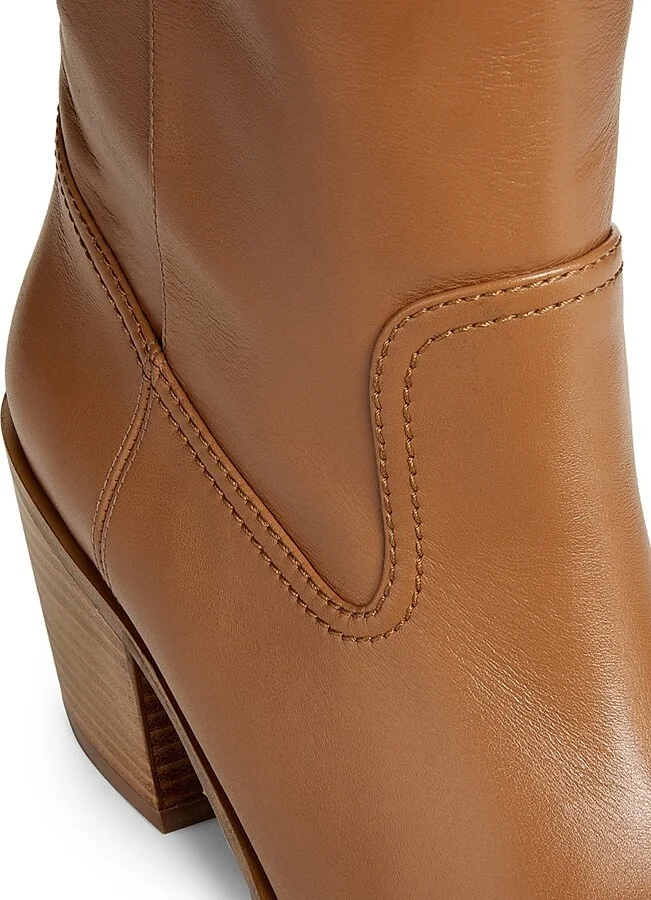 Women's Tate 65MM Leather Knee-High Boots - Hazel Caramel - Size 11.5 - Image 6