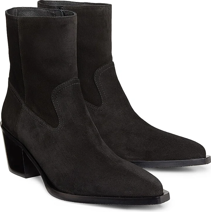 Women's Tate 65MM Suede Ankle Booties - Black - Size 12 - Image 2