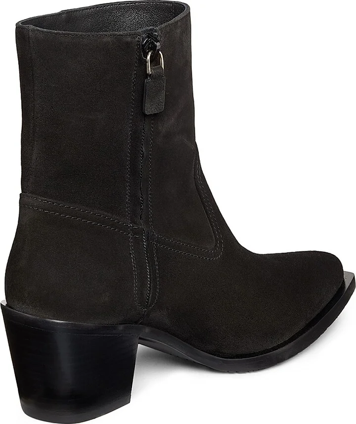 Women's Tate 65MM Suede Ankle Booties - Black - Size 12 - Image 3