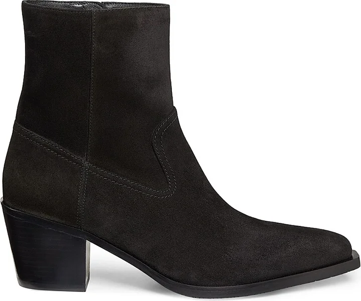 Women's Tate 65MM Suede Ankle Booties - Black - Size 12