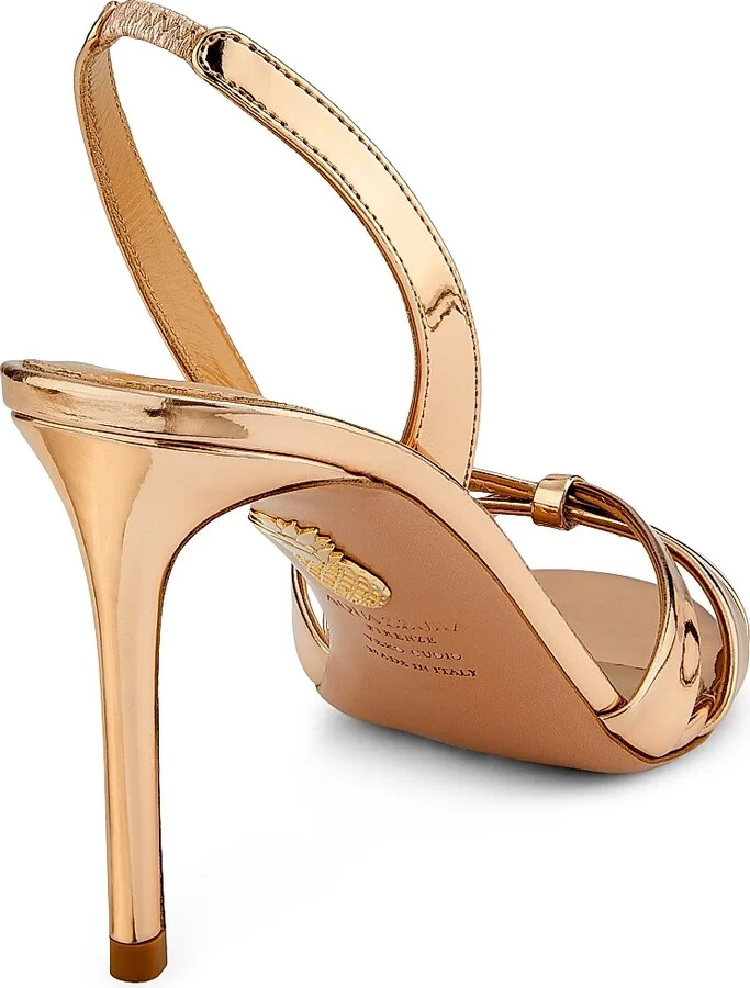 Women's Tati 85MM Slingback Sandals - Soft Gold - Size 5 - Image 3