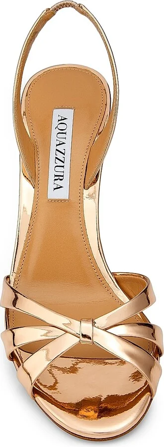 Women's Tati 85MM Slingback Sandals - Soft Gold - Size 5 - Image 4
