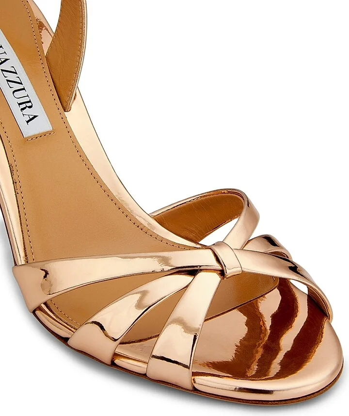 Women's Tati 85MM Slingback Sandals - Soft Gold - Size 5 - Image 5