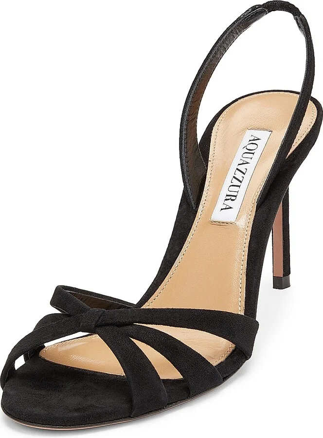 Women's Tati 85MM Suede Slingback Sandals - Black - Size 6 - Image 2