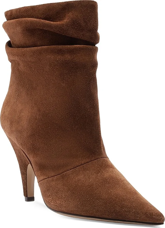 Women's Tati 85MM Suede Slouchy Boots - Rich Brown - Size 5 - Image 2