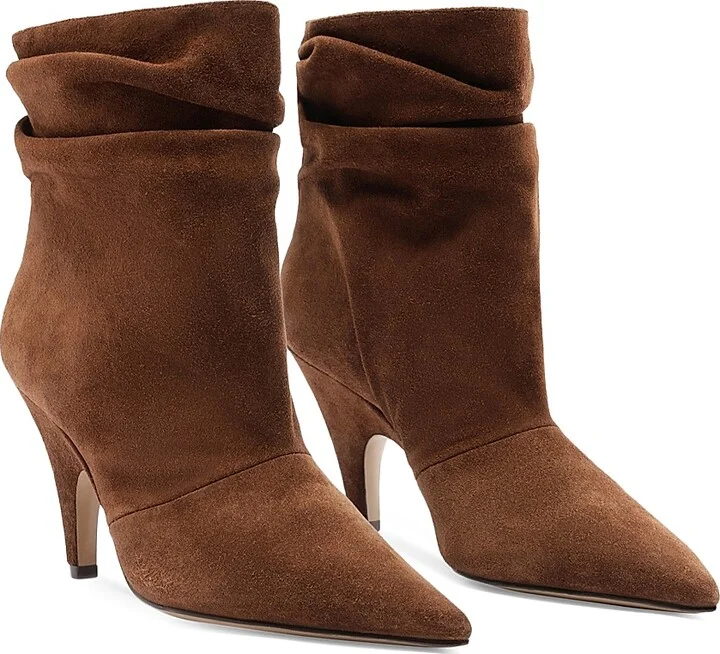 Women's Tati 85MM Suede Slouchy Boots - Rich Brown - Size 5 - Image 3