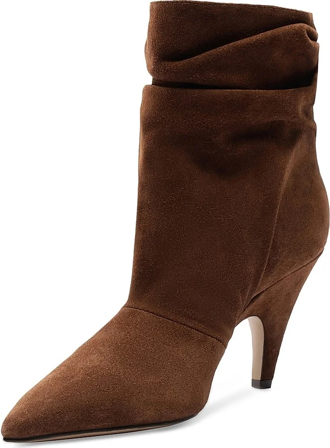 Women's Tati 85MM Suede Slouchy Boots - Rich Brown - Size 5 - Image 6