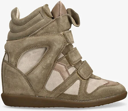 Womens Taupe Bekett Suede High-Top Trainers Eur 39 / 6 Uk Women