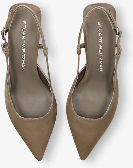 Womens Taupe Comb Vinnie 50 Suede Slingback Courts Eur 38.5 / 5.5 Uk Women - Image 2