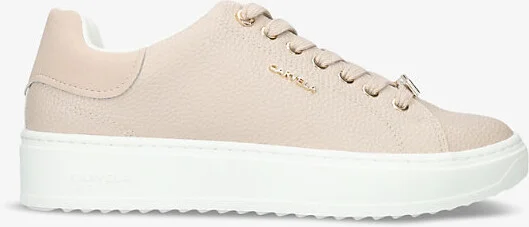 Womens Taupe Dream 2 Logo-Badge Faux-Leather Low-Top Trainers Eur 37 / 4 Uk Women