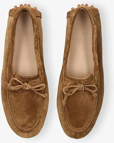 Womens Taupe Driver Suede Moccasin Shoes Eur 40 / 7 Uk Women - Image 2
