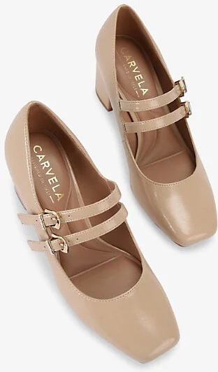 Womens Taupe Harper Patent-Leather Mary Jane Courts Eur 40 / 7 Uk Women - Image 2